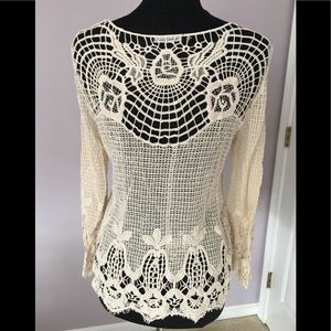 NWOT 100% Cotton Crocheted Top Medium Gorgeous